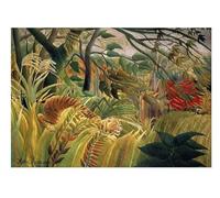 SSLDP LFHLI Henri Rousseau Affiche Forêt Tropical Nature Animal Wall Art Henri Rousseau Peinture sur Toile Et Impressions pour La Maison Décor Photo 50x70cm sans Cadre