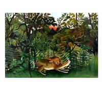 SSLDP LFHLI Henri Rousseau Affiche Forêt Tropical Nature Animal Wall Art Henri Rousseau Peinture sur Toile Et Impressions pour La Maison Décor Photo 50x70cm sans Cadre