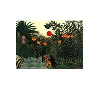 SSLDP LFHLI Henri Rousseau Affiche Tropical Jungle Animaux Forêt Art Mural Henri Rousseau Toile Peinture Et Impressions Home Decor Photo 40x60cm sans Cadre