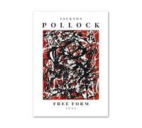 SSLDP LFHLI Jackson Pollock Affiche Rétro Abstrait Ligne Libre Wall Art Jackson Pollock Peinture sur Toile Impressions Modernes pour Décoration Intérieure Photo 50x70cmx1 sans Cadre