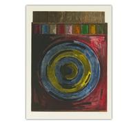 SSLDP LFHLI Jasper Johns Poster《Arget avec des Moulages en Plâtre》Art Mural Jasper Johns Peinture sur Toile Et Impressions Maison Salon Décor Photo 50x70cmx1 sans Cadre