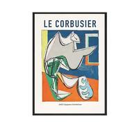 SSLDP LFHLI Le Corbusier Exposition Affiches Vintage Abstrait Art Mural Le Corbusier Peinture sur Toile Et Impressions Nordique Home Decor Photo 50x70cmx1 sans Cadre