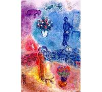 SSLDP LFHLI Marc Chagall Affiche Abstraite Art Mural Vintage Marc Chagall Peinture et estampes Décoration du Salon Maison Photo 50x70cmx1 sans Cadre