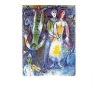 SSLDP LFHLI Marc Chagall Affiche Abstraite Art Mural Vintage Marc Chagall Peinture et estampes Décoration du Salon Maison Photo 50x70cmx1 sans Cadre