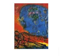 SSLDP LFHLI Marc Chagall Affiche Abstraite Art Mural Vintage Marc Chagall Peinture et estampes Décoration du Salon Maison Photo 50x70cmx1 sans Cadre