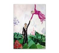 SSLDP LFHLI Marc Chagall Affiche Minimaliste Art Mural rétro Abstrait Marc Chagall Peinture et estampes sur Toile Tableau de décoration Nordique 50x70cm sans Cadre