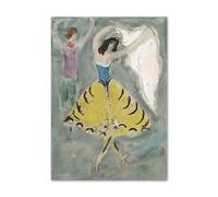 SSLDP LFHLI Marc Chagall Affiche surréaliste Art Mural Abstrait de Fille Marc Chagall Peinture sur Toile et gravures Tableau de décoration Nordique 50x70cm sans Cadre