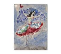 SSLDP LFHLI Marc Chagall Affiche surréaliste Art Mural Abstrait de Fille Marc Chagall Peinture sur Toile et gravures Tableau de décoration Nordique 50x70cm sans Cadre