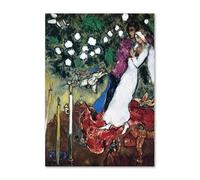 SSLDP LFHLI Marc Chagall Affiche surréaliste Art Mural rétro Abstrait Marc Chagall Peinture sur Toile et estampes Tableau de décoration Nordique 50x70cm sans Cadre