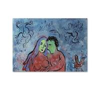 SSLDP LFHLI Marc Chagall Affiche surréaliste Art Mural rétro Abstrait Marc Chagall Peinture sur Toile et estampes Tableau de décoration Nordique 50x70cm sans Cadre