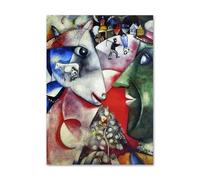 SSLDP LFHLI Marc Chagall Surréalisme Affiche Aquarelle Abstrait Art Mural Marc Chagall Peinture sur Toile Et Impressions Nordique Home Decor Photo 40x60cm sans Cadre