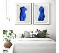 SSLDP LFHLI Néoréalisme Affiche d’Exposition Yves Klein Art Mural Abstrait Bleu Peinture et estampes sur Toile Yves Klein Décoration intérieure 50x70cmx2 sans Cadre