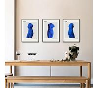 SSLDP LFHLI Néoréalisme Affiche d’Exposition Yves Klein Art Mural Abstrait Bleu Peinture et Impressions sur Toile Yves Klein Décoration intérieure 50x70cmx3 sans Cadre