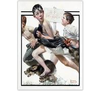 SSLDP LFHLI Norman Rockwell Imprimées Affiche Norman Rockwell sans Bain Peinture Vintage sur Toile Décoration Murale d’Une Maison Nordique 40x60cmx1 sans Cadre