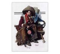 SSLDP LFHLI Norman Rockwell Vintage Poster Samedi Soir Post Wall Art Norman Rockwell Peinture sur Toile Et Impressions Home Decor Photo 50x70cmx1 sans Cadre