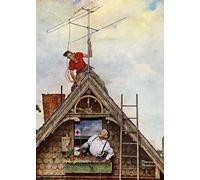 SSLDP LFHLI Norman Rockwell Vintage Poster Samedi Soir Post Wall Art Norman Rockwell Peinture sur Toile Et Impressions Home Decor Photo 50x70cmx1 sans Cadre