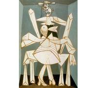 SSLDP LFHLI Pablo Picasso Affiche Cubisme《Femme dans Un Fauteuil》Art Mural Pablo Picasso Peinture sur Toile Et Impressions Décoration D’intérieur Photo 50x70cmx1 sans Cadre