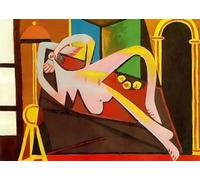 SSLDP LFHLI Pablo Picasso Affiches abstraites Cubisme Portrait Peinture sur Toile Pablo Picasso Art Mural et estampes Photos de décoration intérieure 50x70cmx1 sans Cadre