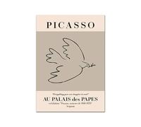 SSLDP LFHLI Pablo Picasso Lignes Simples d’Affiches Art Mural d’Animaux Pablo Picasso Peinture et Impressions Décoration intérieure Tableau 50x70cm sans Cadre