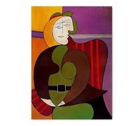SSLDP LFHLI Pablo Picasso Vintage Poster Figure Abstrait Art Mural Pablo Picasso Peinture sur Toile Et Impressions Maison Salon Décor Photo 40x60cmx1 sans Cadre