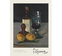 SSLDP LFHLI Paul Cézanne Affiche Vintage Nature Morte Art Mural Paul Cézanne Peinture sur Toile et Impressions Maison Moderne Salon Décor Photo 50x70cm sans Cadre