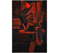 SSLDP LFHLI Pierre Soulages Affiches minimalistes Ligne Noire Art Mural Pierre Soulages Peinture sur Toile et Impressions Décoration intérieure Moderne Photos 50x70cm sans Cadre
