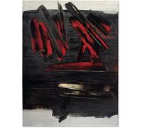 SSLDP LFHLI Pierre Soulages Affiches minimalistes Ligne Noire Art Mural Pierre Soulages Peinture sur Toile et Impressions Décoration intérieure Moderne Photos 50x70cm sans Cadre