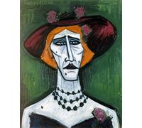 SSLDP LFHLI Poster rétro Bernard Buffet《The Cross Dresser》Art Mural Bernard Buffet Toile Peinture et Impressions Décoration Moderne 50x70cm sans Cadre