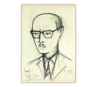 SSLDP LFHLI Poster Vintage Bernard Buffet《Mr. Blot》Art Mural Bernard Buffet Peinture et Impressions décoration de la Salle de Maison 50x70cm sans Cadre