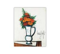 SSLDP LFHLI Posters de Buffet Bernard《Nature Morte Fleurie》Art Mural Bernard Buffet Toile Peinture et Estampes Décoration Intérieur 50x70cmx1 sans Cadre