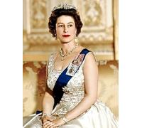 SSLDP LFHLI Reine Elizabeth II Portrait Affiche Moyen Âge Art Mural Reine Elizabeth II Peinture sur Toile Et Impressions Décoration Intérieure Photo 40x60cmx1 sans Cadre