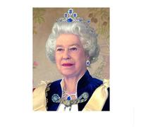 SSLDP LFHLI Reine Elizabeth II Portrait Affiche Vintage Art Mural Reine Elizabeth II Peinture sur Toile Et Impressions Moderne Décoration D’intérieur Photo 40x60cm sans Cadre