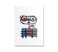 SSLDP LFHLI Rétro Joan Miro Esthétique Affiche Couleur Ligne Modulaire Art Mural Joan Miro Peinture sur Toile Et Impressions Moderne Décoration D’intérieur Photo 40x60cm sans Cadre