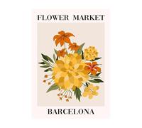SSLDP LFHLI Rétro Marché aux Fleurs Esthétique Affiche Vintage Plante Art Mural Et Impressions Marché Aux Fleurs Toile Peinture Maison Vivant Décor Photo 40x60cm sans Cadre