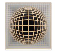 SSLDP LFHLI Victor Vasarely géométrie Affiche Illusion d’Optique Art Mural Victor Vasarely Peinture sur Toile et Impressions Nordique Home Decor Photo 50x50cm sans Cadre