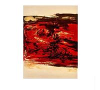 SSLDP LFHLI Zao WOU Ki Aquarelle Affiche Classiques Art Mural Zao WOU Ki Peinture sur Toile Et Impressions Maison Moderne Salon Décor Photo 40x60cm sans Cadre