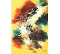 SSLDP LFHLI Zao WOU Ki Posters Vintage Abstraction Classique Art Mural Zao WOU Ki Peinture et Impressions Décoration Moderne 50x70cmx1 sans Cadre