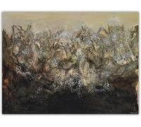 SSLDP LFHLI Zao WOU Ki Vintage Poster Forêt Abstrait Art Mural Zao WOU Ki Peinture sur Toile Et Impressions Maison Salon Décor Photo 40x60cmx1 sans Cadre