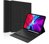 SSLQYLEE Étui pour iPad Pro 11" 12,9" 2018/2020, clavier sans fil en cuir pour tablette, claviers à rabat, porte-crayon, pour iPad Pro 11" 12,9"