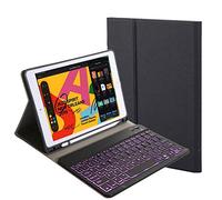 SSLQYLEE for iPad 10.2 Inch Case Keyboard 2019 with Pencil Holder for iPad 7th Generation A2197 A2200 A2198 English Keyboard Case (Color : Black with Black)
