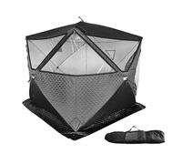 SSLW Abri de pêche sur Glace, Tente de pêche sur Glace isolée, Vue à 360 degrés, Tente résistante à la Neige, Coupe-Vent, pour Temps Froid d'hiver, Tente Chaude avec cric de poêle