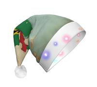 ssmbnvv Chapeau de Père Noël lumineux Vanuatu en Australie avec 3 modes de flash, bonnet de Noël festif en peluche pour fêtes, événements