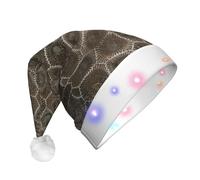 ssmbnvv Petoskey Bonnet de Père Noël lumineux avec 3 modes de flash, bonnet de Noël festif en peluche pour fêtes, événements