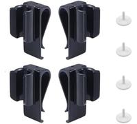 Ssmmam Lot de 4 organiseurs de club de golf, clip de putter en plastique et support de serrage pour sacs de golf, fixation sécurisée pour un accès et un rangement faciles (noir)