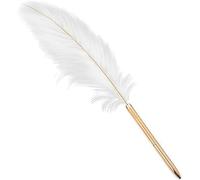 Ssmmam Stylo plume blanc pour livre d'or - Stylo plume pour signature, signature, stylo à bille, stylo d'écriture pour mariage, réception, fête