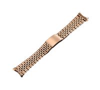 SSNAWBA Bracelet de montre en acier inoxydable massif compatible avec Rolex, compatible avec le bracelet en métal à extrémité incurvée Jubilee, bracelet de luxe(Rose-Gold,20mm)