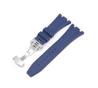 SSNAWBA Bracelet de montre en caoutchouc 26 mm compatible avec Audemars Piguet Royal Oak 15400 15703 avec boucle papillon camouflage pour homme compatible avec AP, 26mm, Agate