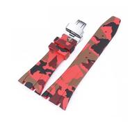 SSNAWBA Bracelet de montre en caoutchouc 26 mm compatible avec Audemars Piguet Royal Oak 15400 15703 avec boucle papillon camouflage pour homme compatible avec AP, 26mm, Agate