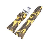 SSNAWBA Bracelet de montre en caoutchouc 26 mm compatible avec Audemars Piguet Royal Oak 15400 15703 avec boucle papillon camouflage pour homme compatible avec AP, 26mm, Agate