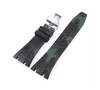 SSNAWBA Bracelet de montre en caoutchouc 26 mm compatible avec Audemars Piguet Royal Oak 15400 15703 avec boucle papillon camouflage pour homme compatible avec AP, 26mm, Agate